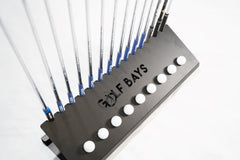 GolfBays Club Display Rack, Holds 14 Clubs & 9 Golf Balls , Indoor Golf Storage - Bro Dreams