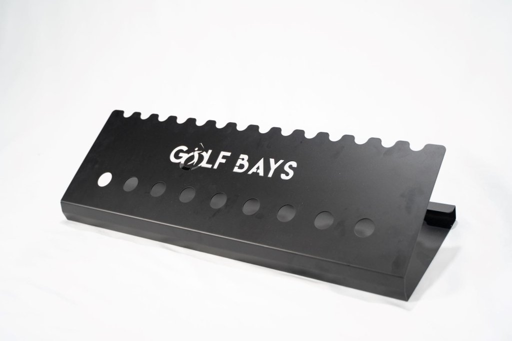 GolfBays Club Display Rack, Holds 14 Clubs & 9 Golf Balls , Indoor Golf Storage - Bro Dreams