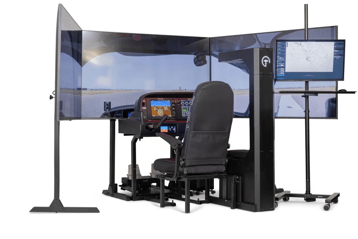 GTR Simulator Flight Simulator Package - FAA Certified Perspective / Triple Screen - 3x 65" RSG SRx AATD