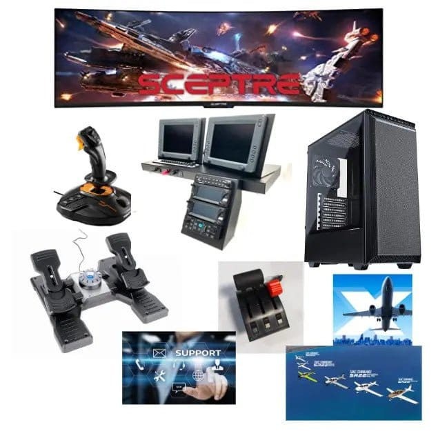 GTR Simulator Flight Simulator Package - Non Certified Avidyne Dual GTN650s with GFC500 / Standard RSG Cirrus Console - Full System Package