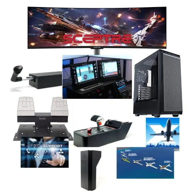 GTR Simulator Flight Simulator Package - Non Certified G1000 Perspective Plus / Professional RSG Cirrus Console - Full System Package