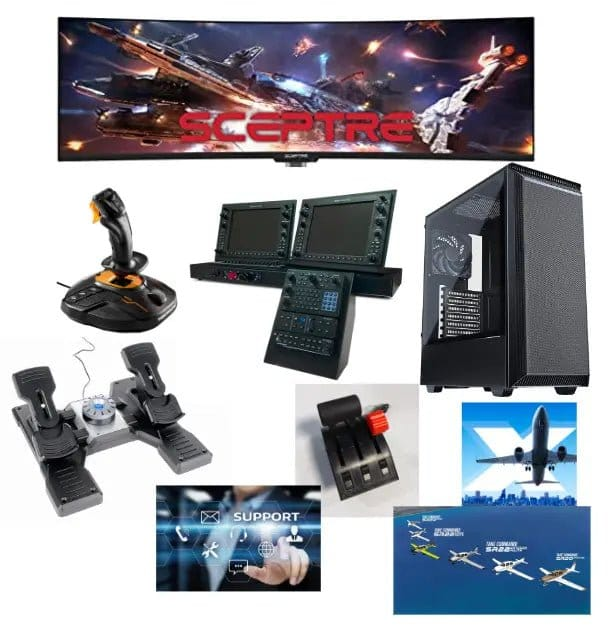 GTR Simulator Flight Simulator Package - Non Certified G1000 Perspective / Standard RSG Cirrus Console - Full System Package