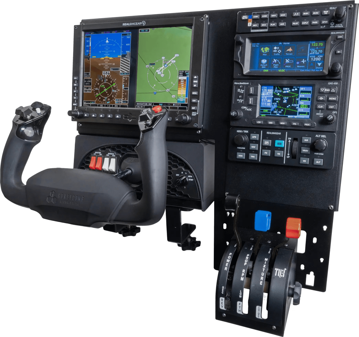 GTR Simulator Flight Simulator Package - Non Certified RealSimGear G500 / RealSimGear GMA350 GTN650 GNS430 GFC500 RSG YokeTop Simulator Package