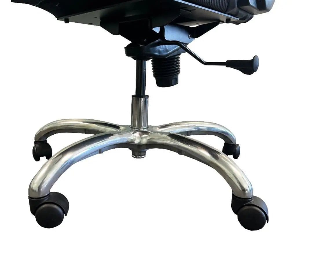 GTR Simulator Gaming Table Office Chair Metal Base with Adjustable Armrest (Metal Chrome/Black)