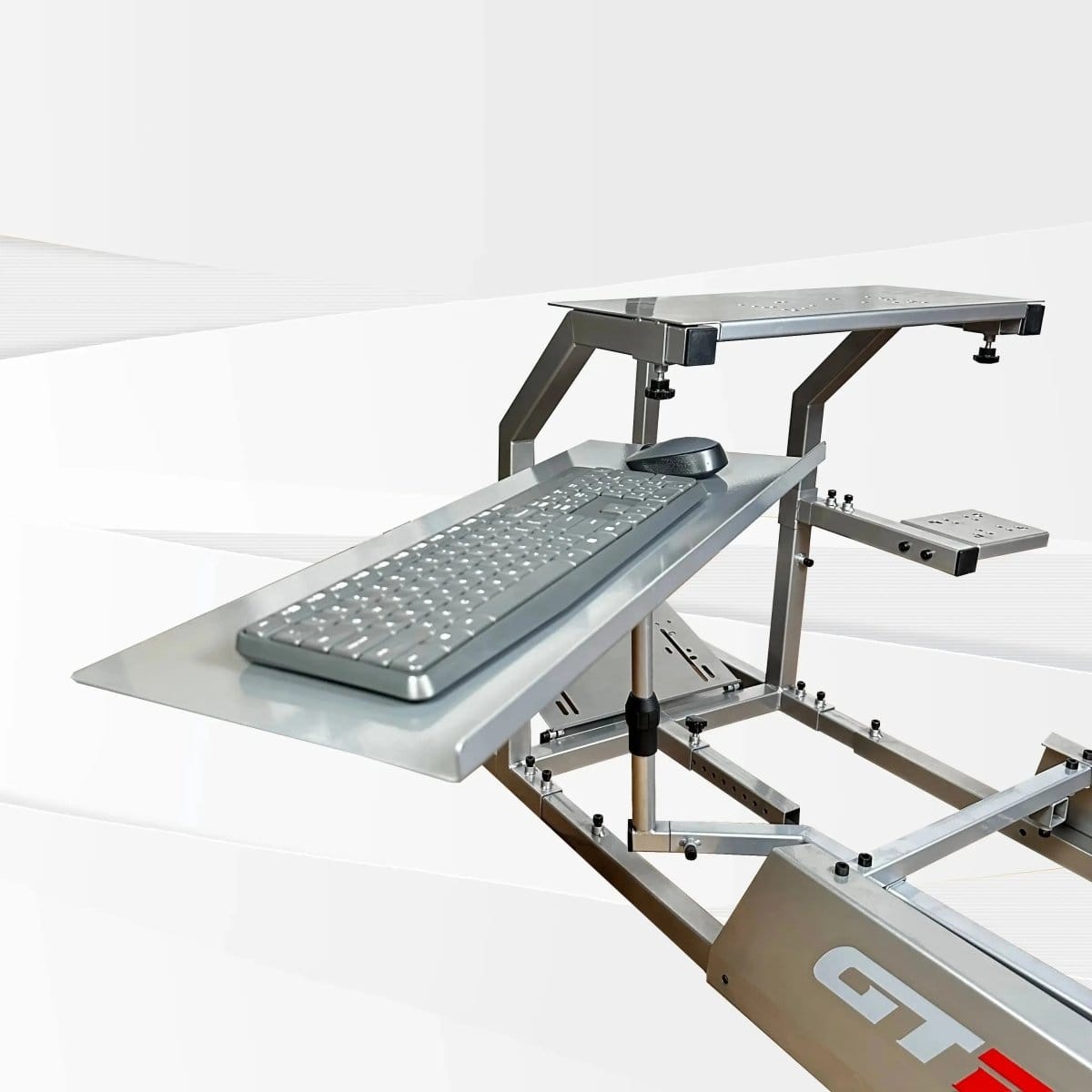 GTR Simulator Keyboard and Mouse Tray Diamond Silver GTA™ | GTSF Keyboard Mouse Tray