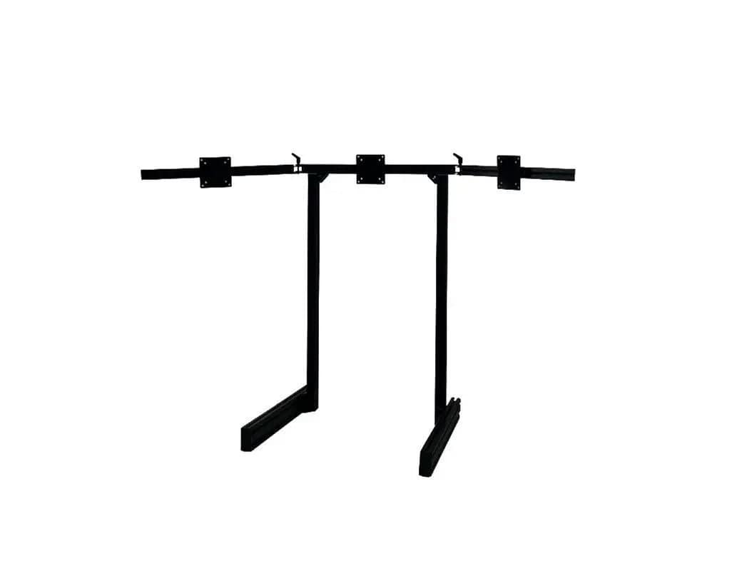 GTR Simulator Monitor Stand Aluminum Stand Alone Triple monitor Stand Large Monitor Stand (Black Only)