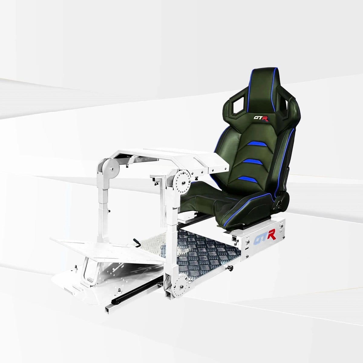 GTR Simulator Racing Simulator Cockpit Alpine White / Pista Black/Blue GTA™ Pro Model Racing Simulator