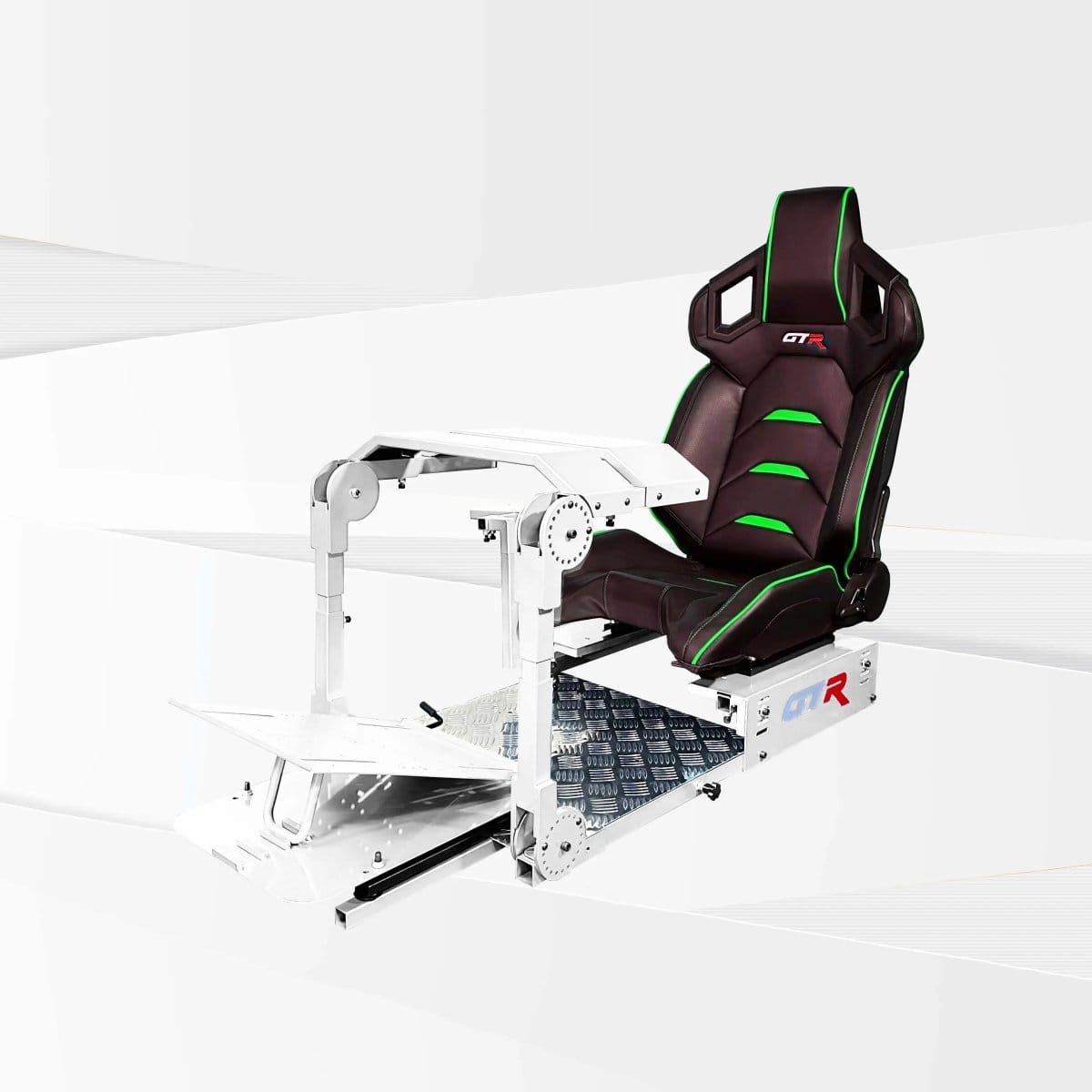 GTR Simulator Racing Simulator Cockpit Alpine White / Pista Black/Green GTA™ Pro Model Racing Simulator