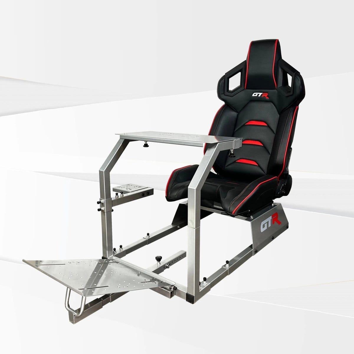 GTR Simulator Racing Simulator Cockpit Diamond Silver / Pista Black/Red GTA™ Model Racing Simulator