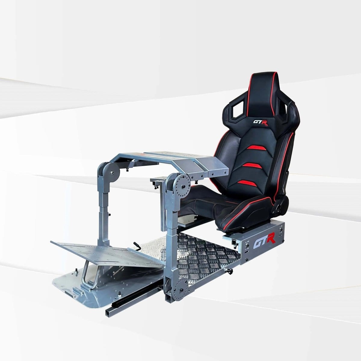 GTR Simulator Racing Simulator Cockpit Diamond Silver / Pista Black/Red GTA™ Pro Model Racing Simulator
