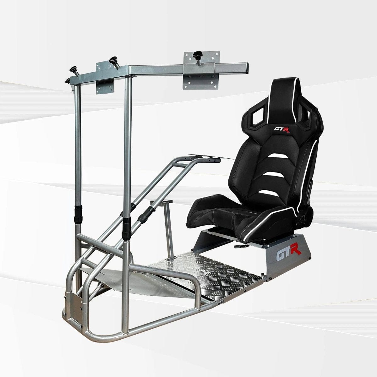 GTR Simulator Racing Simulator Cockpit Diamond Silver / Pista Black/White GTS-F Model Racing Simulator