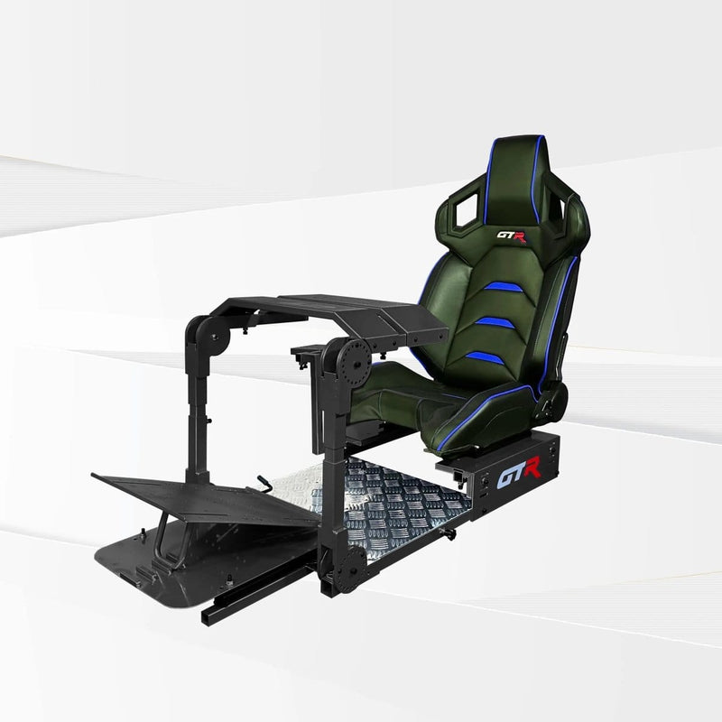 GTR Simulator Racing Simulator Cockpit Majestic Black / Pista Black/Blue GTA™ Pro Model Racing Simulator
