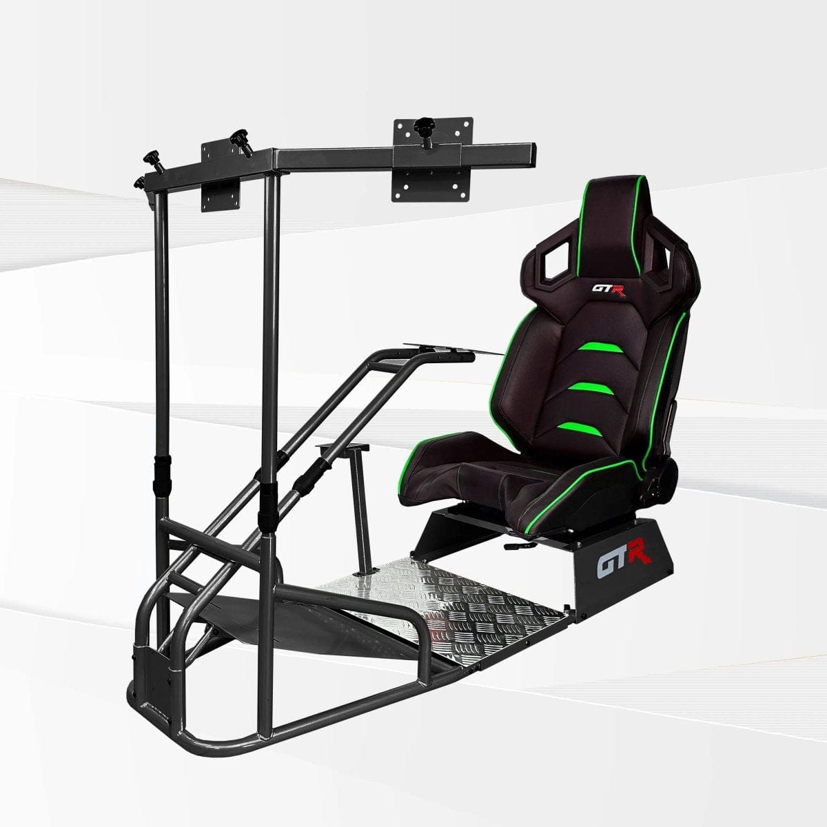 GTR Simulator Racing Simulator Cockpit Majestic Black / Pista Black/Green GTS-F Model Racing Simulator
