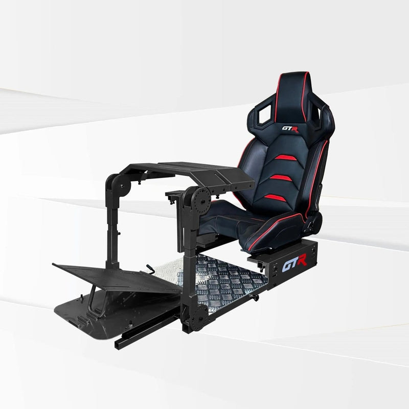 GTR Simulator Racing Simulator Cockpit Majestic Black / Pista Black/Red GTA™ Pro Model Racing Simulator
