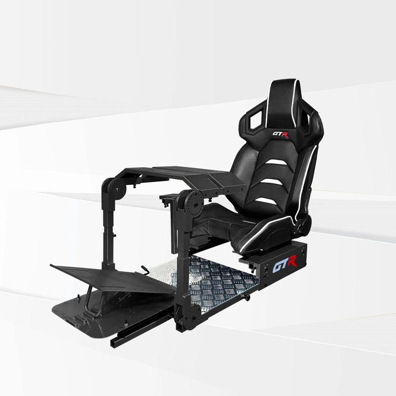 GTR Simulator Racing Simulator Cockpit Majestic Black / Pista Black/White GTA™ Pro Model Racing Simulator