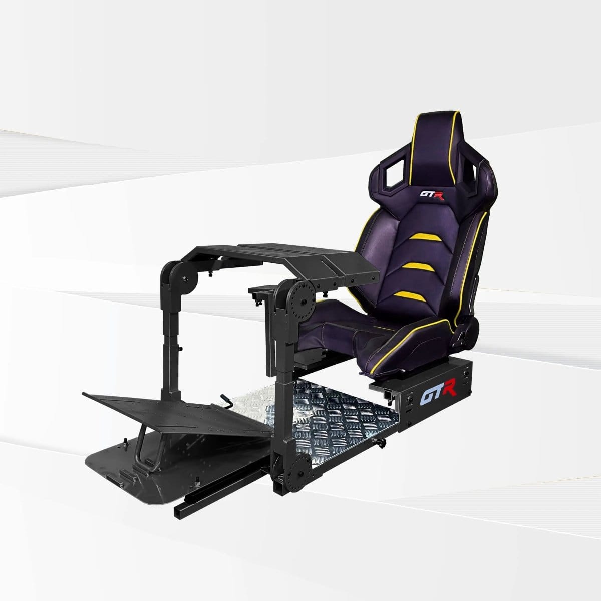 GTR Simulator Racing Simulator Cockpit Majestic Black / Pista Black/Yellow GTA™ Pro Model Racing Simulator