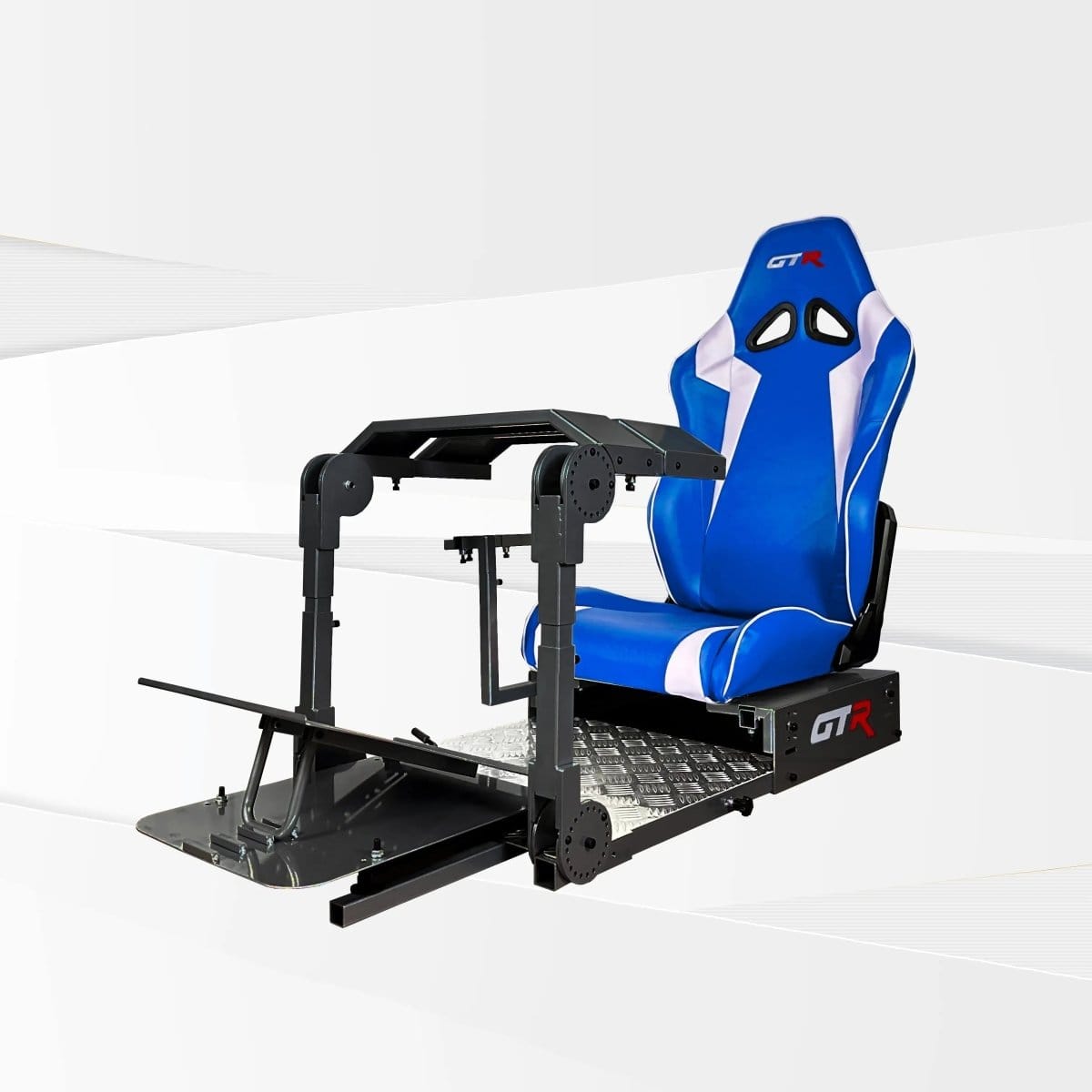 GTR Simulator Racing Simulator Cockpit Majestic Black / Speciale Blue/White GTA™ Pro Model Racing Simulator