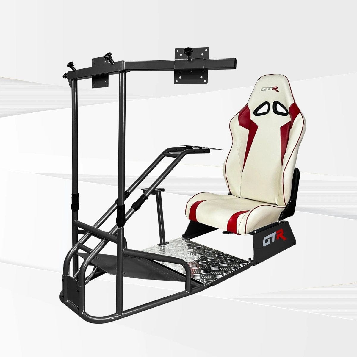 GTR Simulator Racing Simulator Cockpit Majestic Black / Speciale White/Red GTS-F Model Racing Simulator