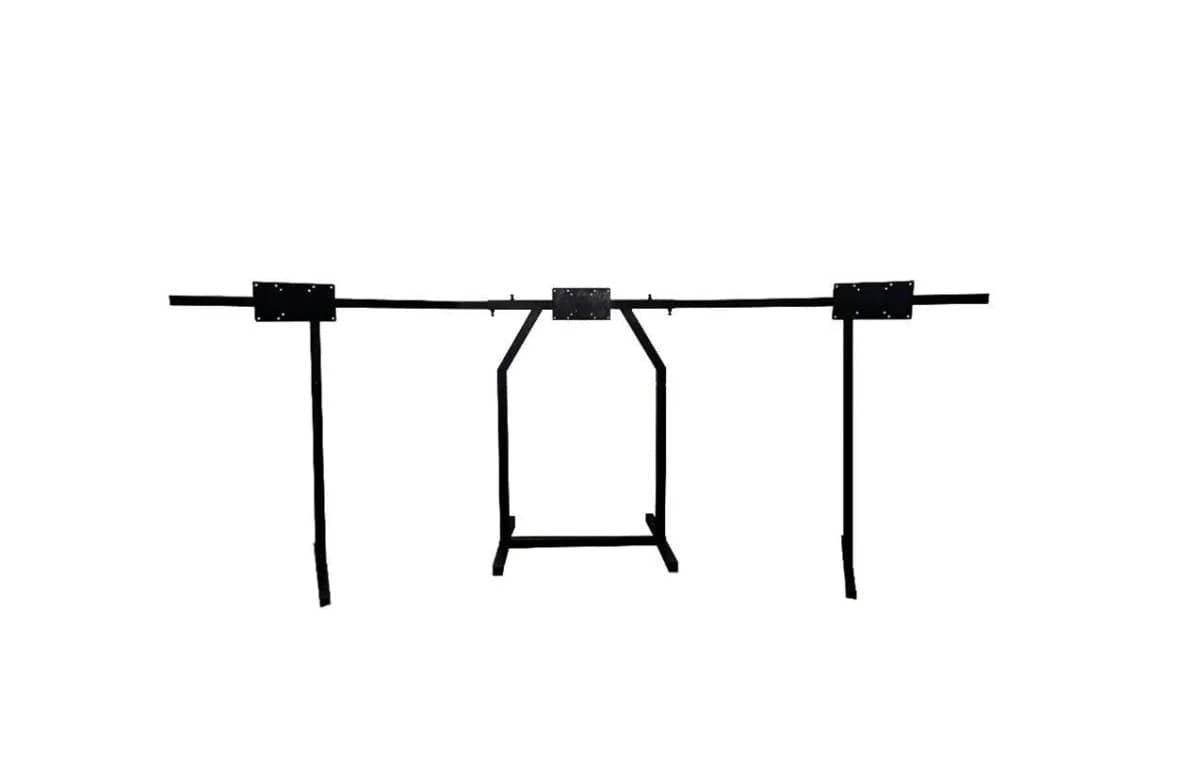 GTR Simulator Steel Stand Alone Triple monitor Stand Large Monitor Stand (Black Only)