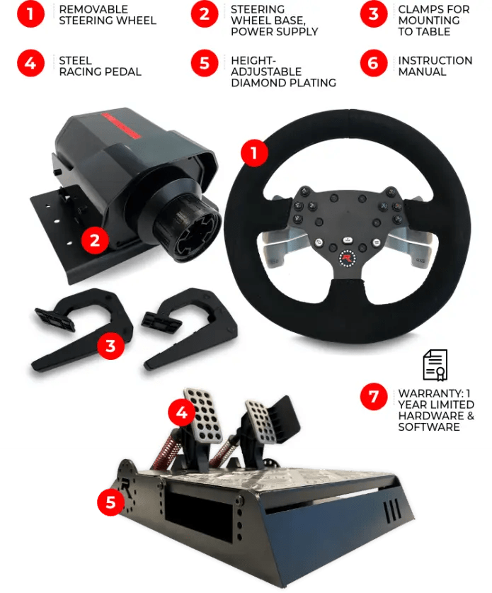 GTR Simulator Wheel Bundle RS30 Ultra Force Feedback Wheel
