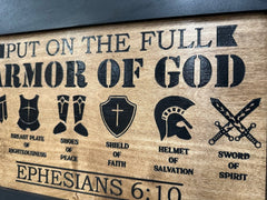 Hidden Gun Cabinet Put On The Full Armor Of God, Secure Concealed Ephesians 6:10 Gun Safe by Bellewood Designs - Bro Dreams