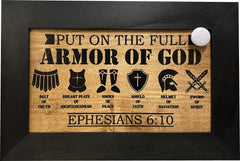 Hidden Gun Cabinet Put On The Full Armor Of God, Secure Concealed Ephesians 6:10 Gun Safe by Bellewood Designs - Bro Dreams