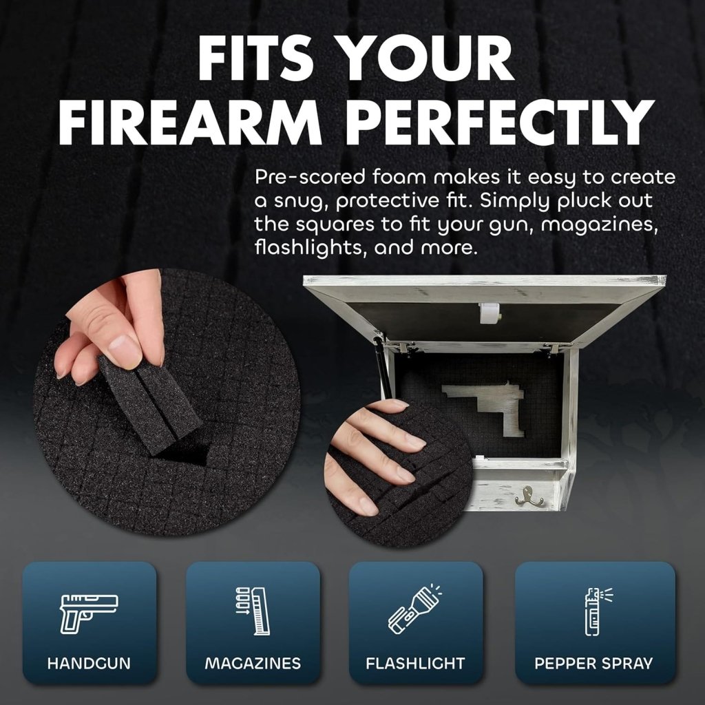 Hidden Gun Safe Coat Rack Snow Mountain Wall Decoration Concealed Shelf Firearm Cabinet - Bro Dreams