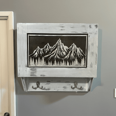 Hidden Gun Safe Coat Rack Snow Mountain Wall Decoration Concealed Shelf Firearm Cabinet - Bro Dreams
