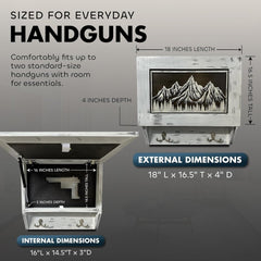 Hidden Gun Safe Coat Rack Snow Mountain Wall Decoration Concealed Shelf Firearm Cabinet - Bro Dreams