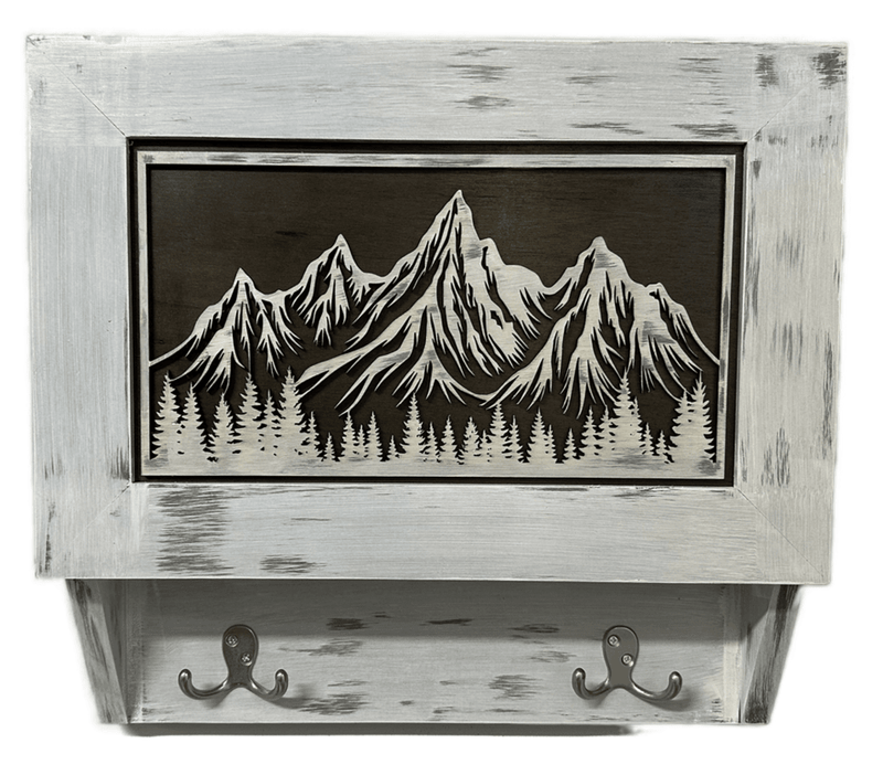 Hidden Gun Safe Coat Rack Snow Mountain Wall Decoration Concealed Shelf Firearm Cabinet - Bro Dreams