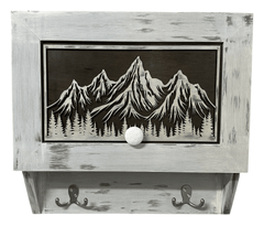 Hidden Gun Safe Coat Rack Snow Mountain Wall Decoration Concealed Shelf Firearm Cabinet - Bro Dreams