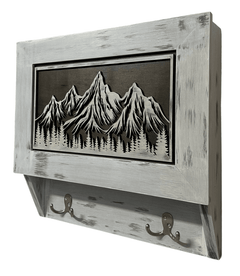 Hidden Gun Safe Coat Rack Snow Mountain Wall Decoration Concealed Shelf Firearm Cabinet - Bro Dreams