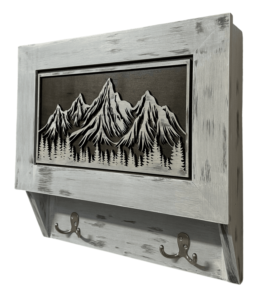 Hidden Gun Safe Coat Rack Snow Mountain Wall Decoration Concealed Shelf Firearm Cabinet - Bro Dreams