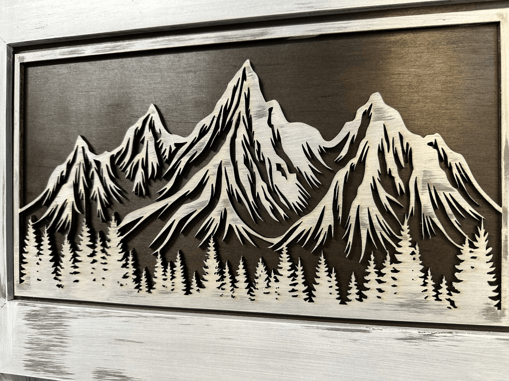 Hidden Gun Safe Coat Rack Snow Mountain Wall Decoration Concealed Shelf Firearm Cabinet - Bro Dreams