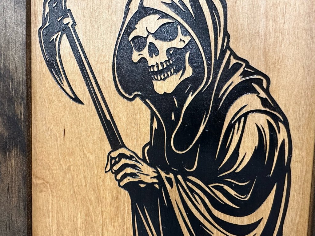 Hidden Gun Safe With Grim Reaper Design, Secure Concealed Gun Shelf by Bellewood Designs - Bro Dreams