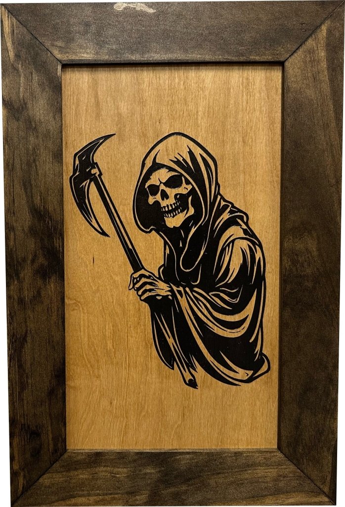 Hidden Gun Safe With Grim Reaper Design, Secure Concealed Gun Shelf by Bellewood Designs - Bro Dreams