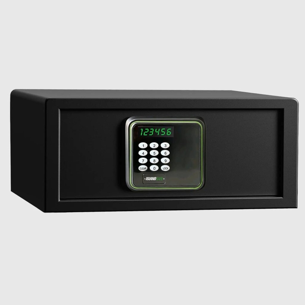 ISLANDSAFE Safe Box Black Green / Keypad only Hovia —  Hotel and Home Safe