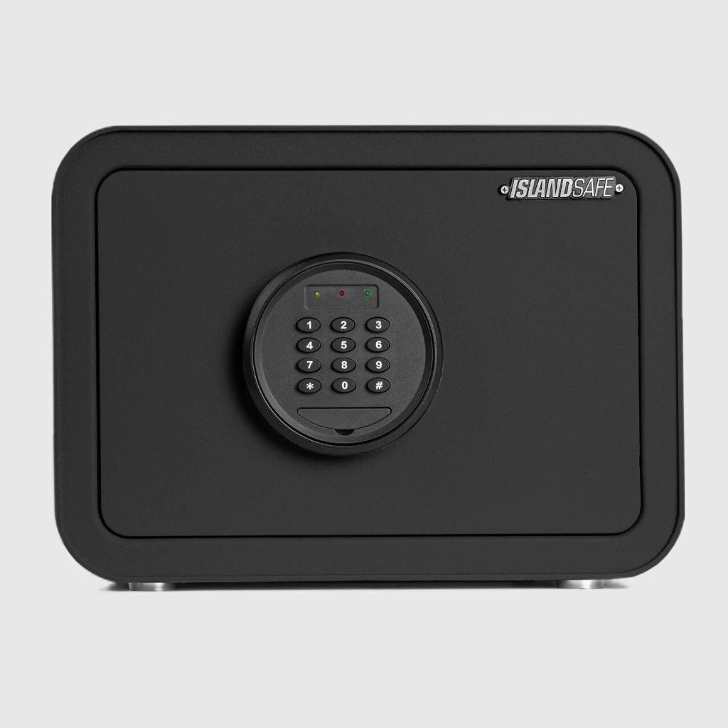 ISLANDSAFE Safe Box Black Millitari QT25 Compact Safe – Secure, Stylish, and Built to Last