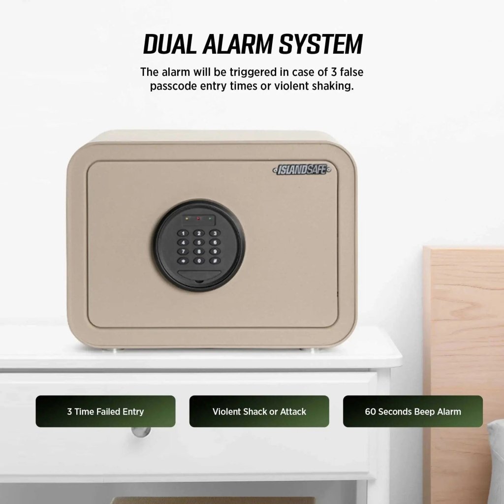 ISLANDSAFE Safe Box Millitari QT25 Compact Safe – Secure, Stylish, and Built to Last