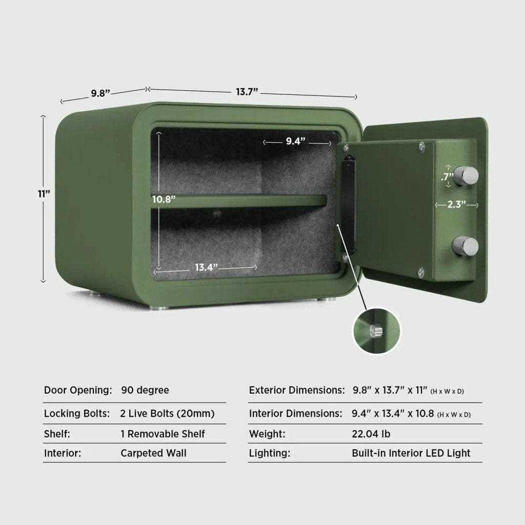 ISLANDSAFE Safe Box Millitari QT25 Compact Safe – Secure, Stylish, and Built to Last