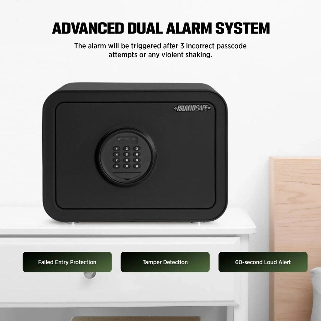 ISLANDSAFE Safe Box Millitari QT25 Compact Safe – Secure, Stylish, and Built to Last