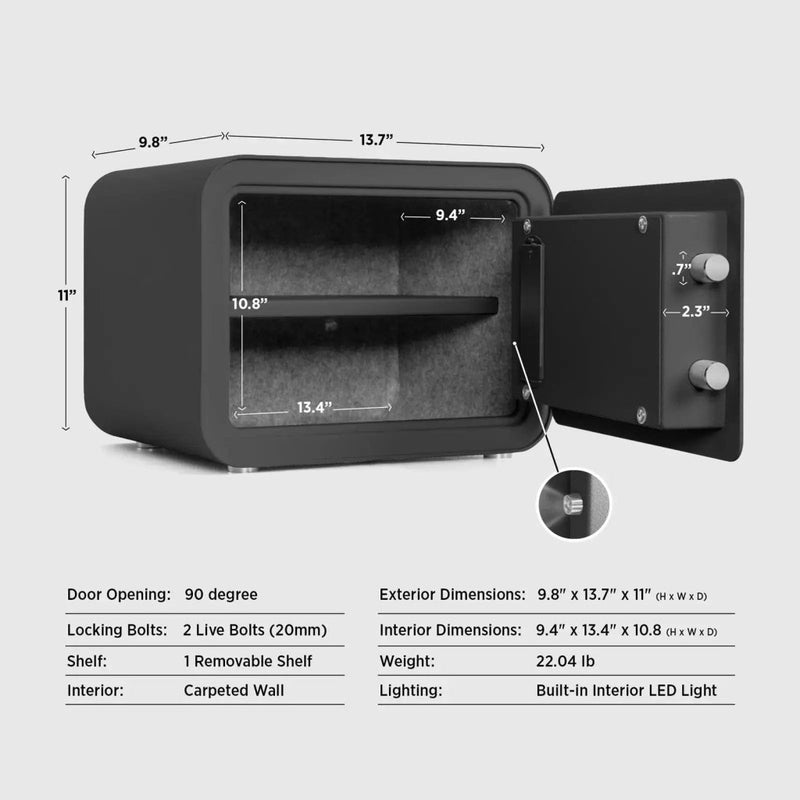 ISLANDSAFE Safe Box Millitari QT25 Compact Safe – Secure, Stylish, and Built to Last