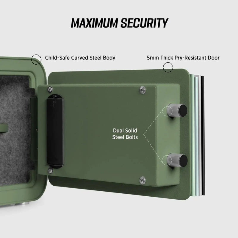 ISLANDSAFE Safe Box Millitari QT25 Compact Safe – Secure, Stylish, and Built to Last