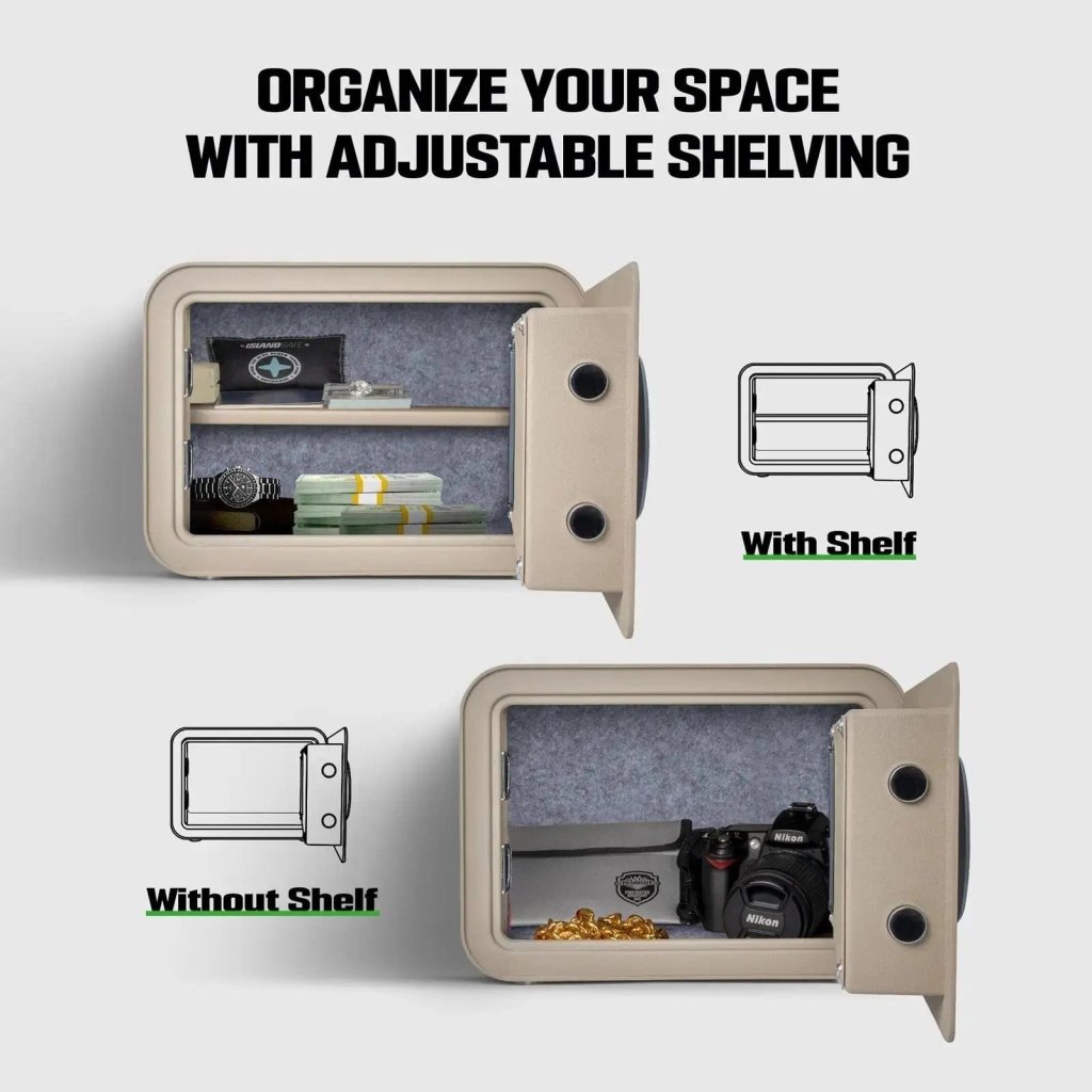 ISLANDSAFE Safe Box Millitari QT25 Compact Safe – Secure, Stylish, and Built to Last