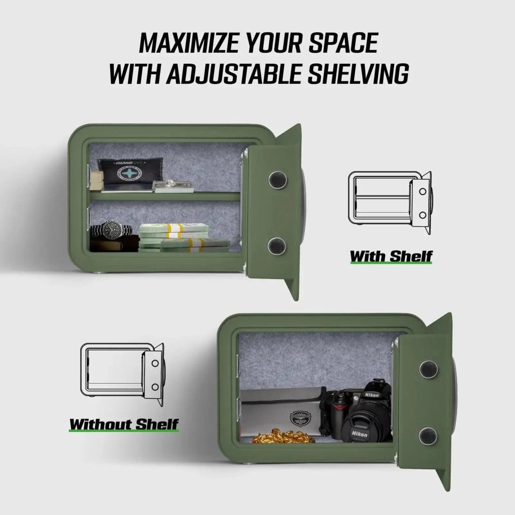 ISLANDSAFE Safe Box Millitari QT25 Compact Safe – Secure, Stylish, and Built to Last
