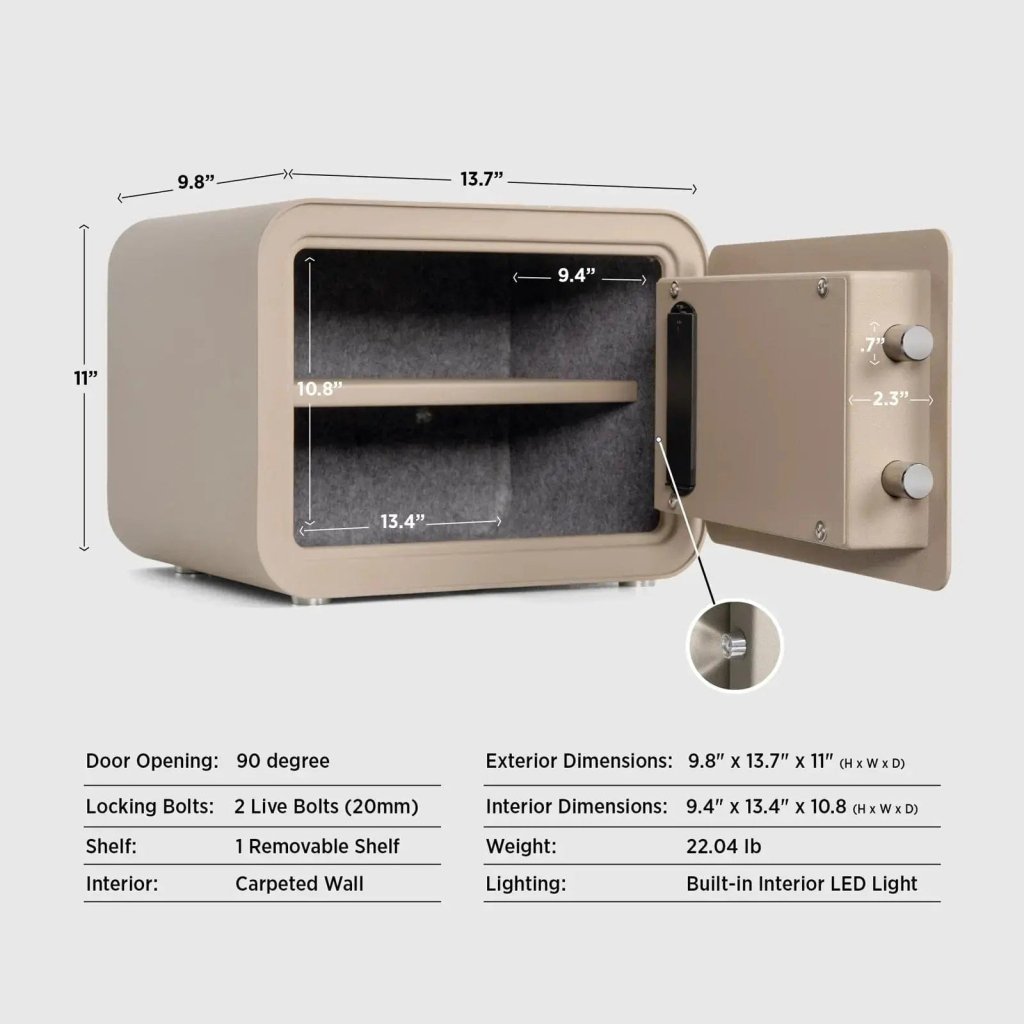 ISLANDSAFE Safe Box Millitari QT25 Compact Safe – Secure, Stylish, and Built to Last