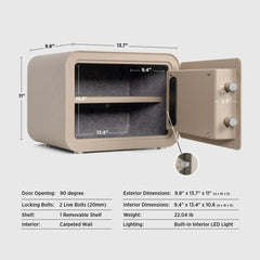 ISLANDSAFE Safe Box Millitari QT25 Compact Safe – Secure, Stylish, and Built to Last