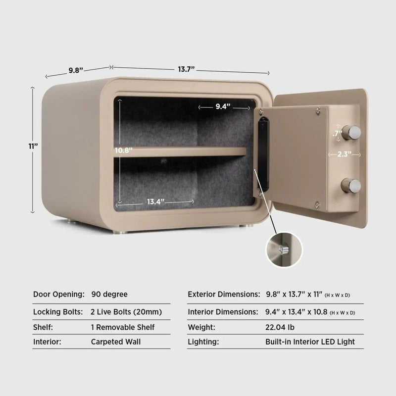ISLANDSAFE Safe Box Millitari QT25 Compact Safe – Secure, Stylish, and Built to Last