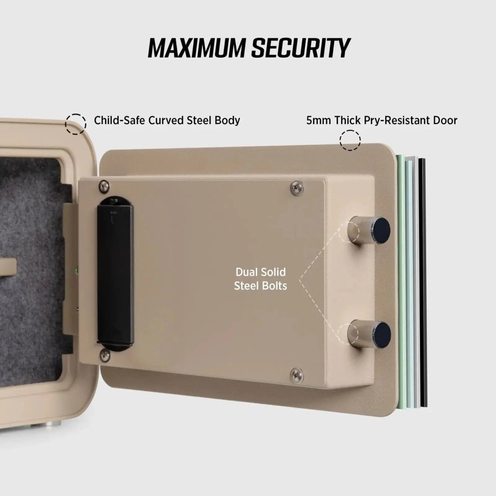 ISLANDSAFE Safe Box Millitari QT25 Compact Safe – Secure, Stylish, and Built to Last