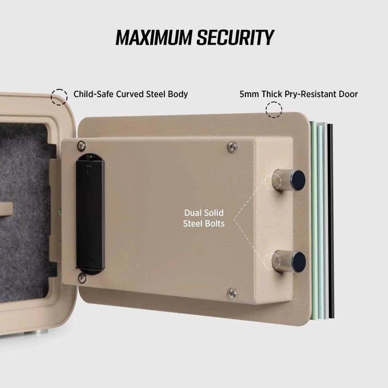 ISLANDSAFE Safe Box Millitari QT25 Compact Safe – Secure, Stylish, and Built to Last